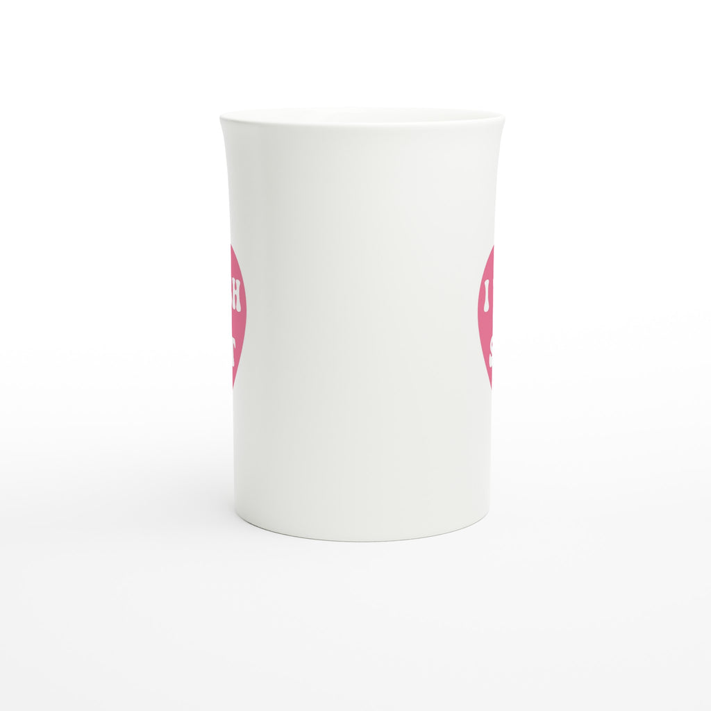 I Teach Sweet Hearts White 10oz Porcelain Slim Mug Porcelain Mug Globally Fulfilled Teacher