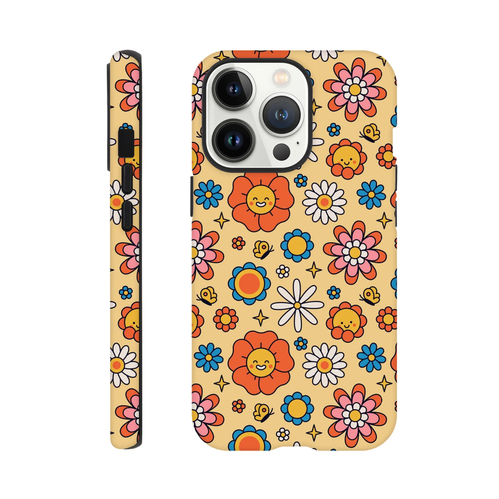 Hippy Flower - Apple iPhone Tough case iPhone 13 Pro iPhone Tough Case Globally Fulfilled Retro
