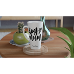 Personalised - Dog Mum - White Latte 17oz Ceramic Mug Personalised Latte Mug animal customise Globally Fulfilled Mum personalise