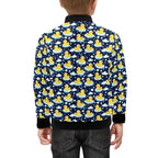 Rubber Ducks On Dark Kids Bomber Jacket