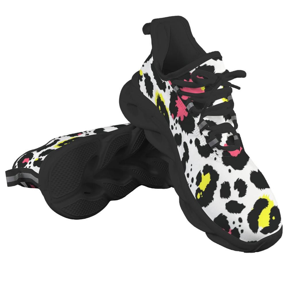Leopard Print Colour Men's Twisted Sole Sneakers