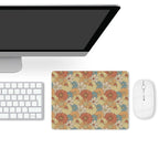 Vintage Retro Floral Leather Mouse Pad Leather Mouse Pad Plants Printed Offshore Retro