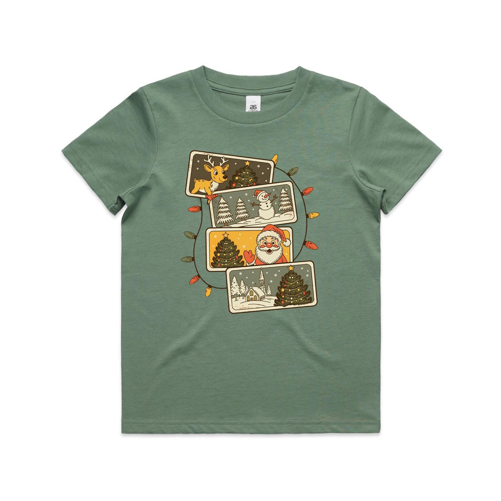 Retro Christmas Cards - Kids Youth T-shirt