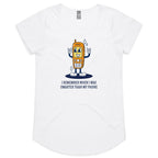 I Remember When I Was Smarter Than My Phone - Womens Scoop Neck T-Shirt White Womens Scoop Neck T-shirt Printed In Australia Tech