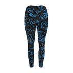 Blue Squiggle - Women's High Waist Pockets Yoga Leggings