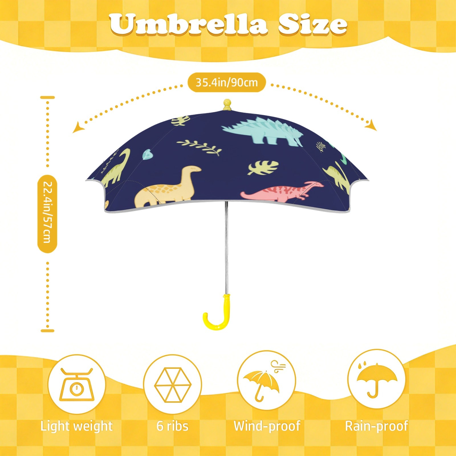 Dinosaurs Kids Safe Round Corner Umbrella Kids Safe Round Corner Umbrella animal Printed Offshore