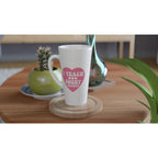 I Teach Sweet Hearts White Latte 17oz Ceramic Mug Latte Mug Globally Fulfilled Teacher