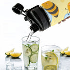 Bright Bees - Insulated Water Bottle with Dual-Use Lid (18oz) Insulated Water Bottle with Dual-Use Lid (18oz) animal Printed Offshore