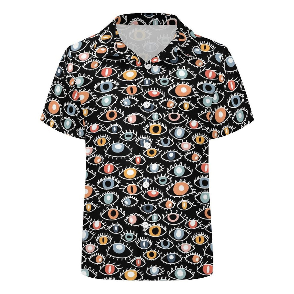 Eyes On Black Kids Youth Short Sleeve Button Up Shirt