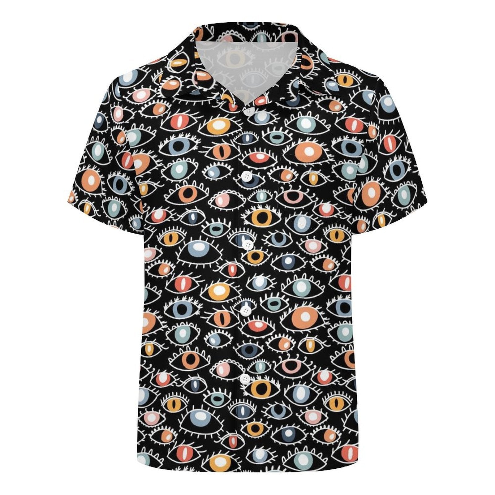 Eyes On Black Kids Youth Short Sleeve Button Up Shirt