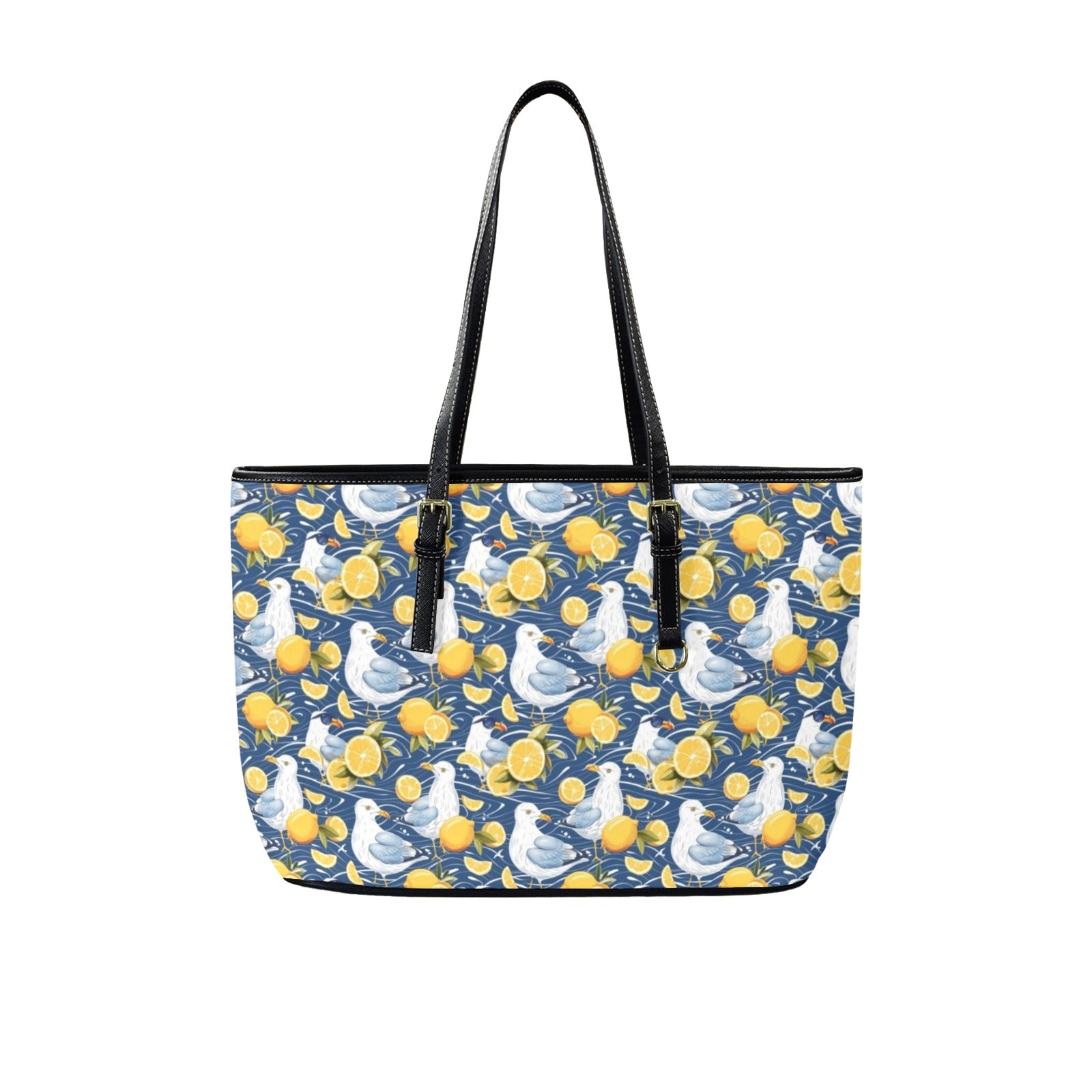 Lemon Seagull PU Leather Tote Bag Large One Size Leather Tote Bag-Large animal Printed Offshore