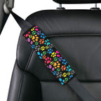 Bright Paw Prints Car Seat Belt Cover 7''x10'' (Pack of 2) Car Seat Belt Cover 7x10 (Pack of 2) animal Printed Offshore
