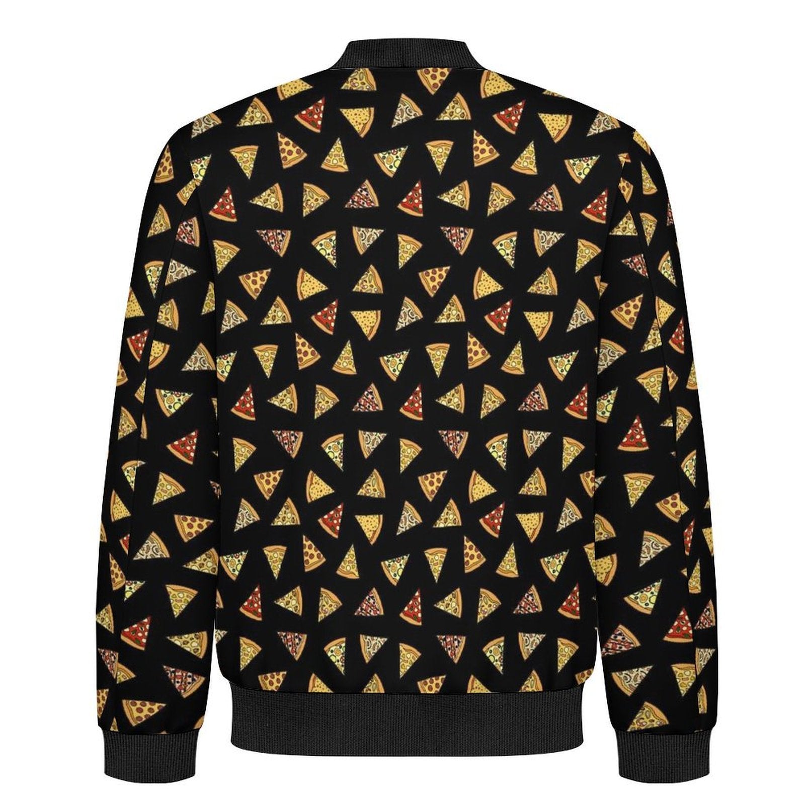 Pizza Slices Men's Casual Zip‑Up Bomber Jacket