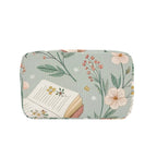 Books And Flowers In Green - Zipper Lunch Bag Zipper Lunch Bag Printed Offshore
