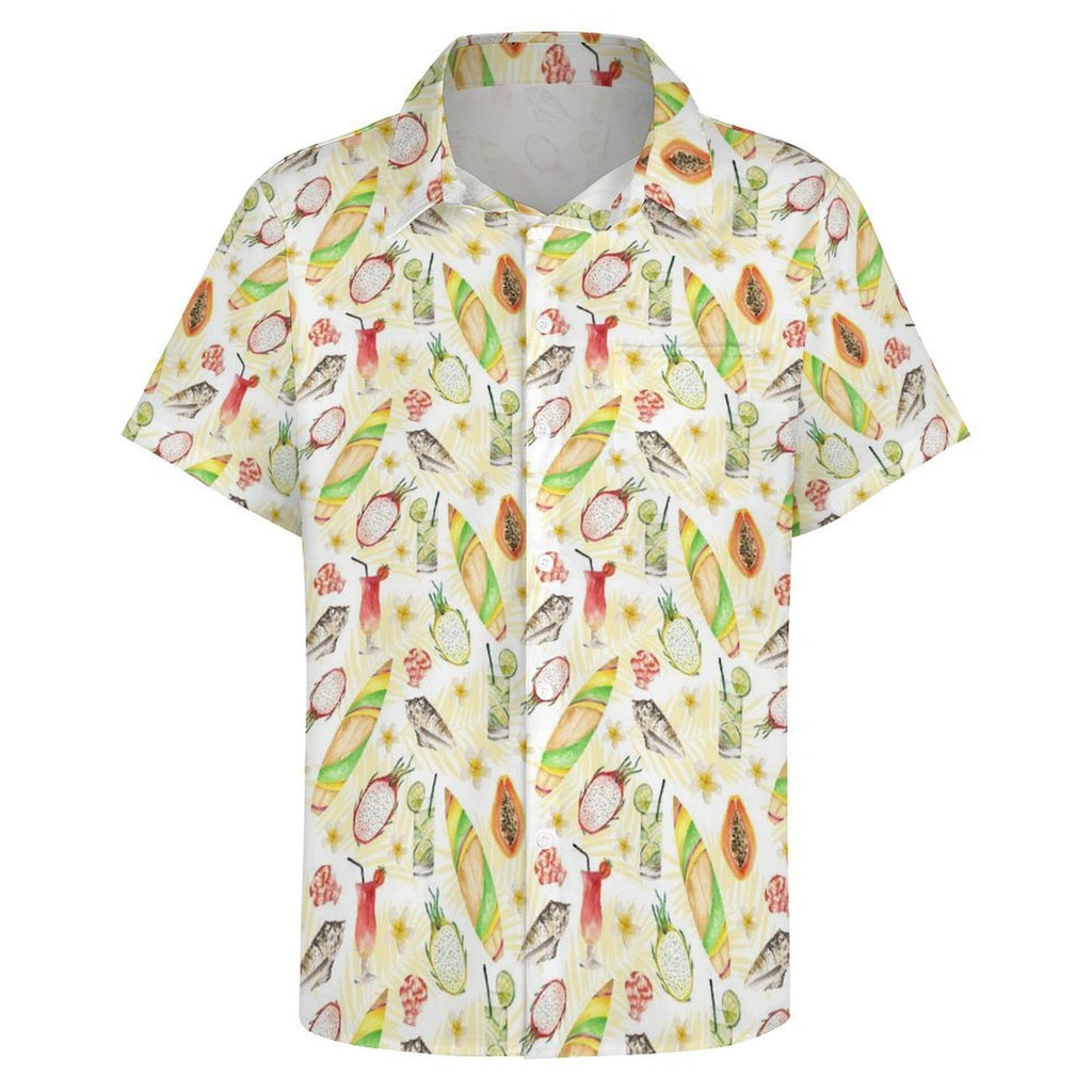 Tropical Surf Women's Short-Sleeve Button Up Shirt Women's Short-Sleeve Button Up Shirt Printed Offshore Surf