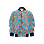 Doughnuts On Blue Kids Bomber Jacket