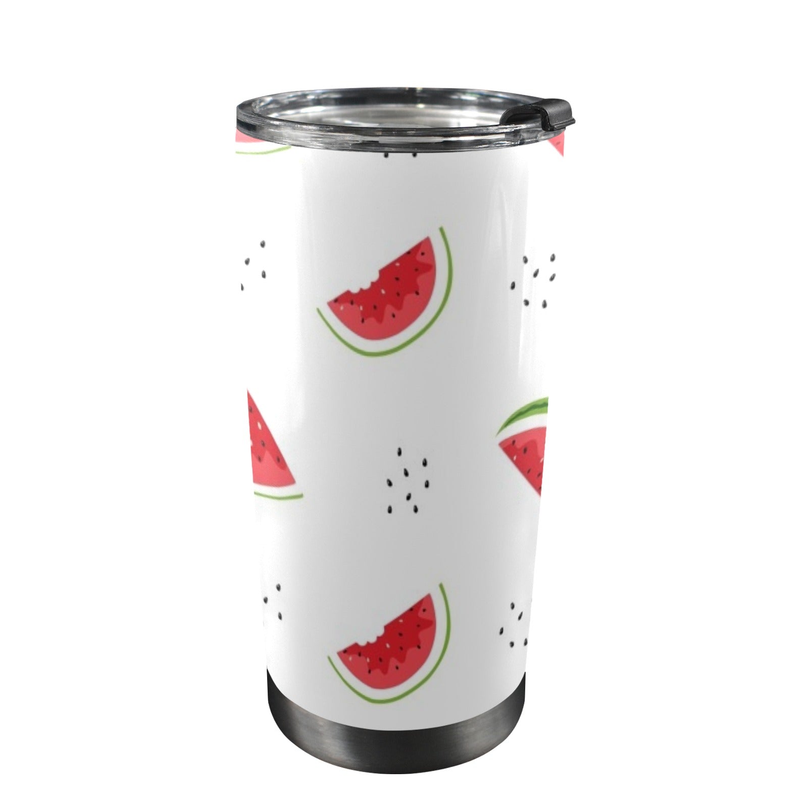 Watermelon - 20oz Mobile Tumbler with Lid (Black Lock) One Size 20oz Travel Mug Food Printed Offshore