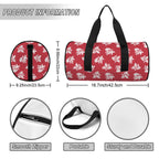 Red Retro Foliage Duffle Bag Duffle Bag Printed Offshore