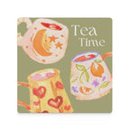 Tea Time - Ceramic Coasters (Square) Ceramic Coasters Printed Offshore Tea