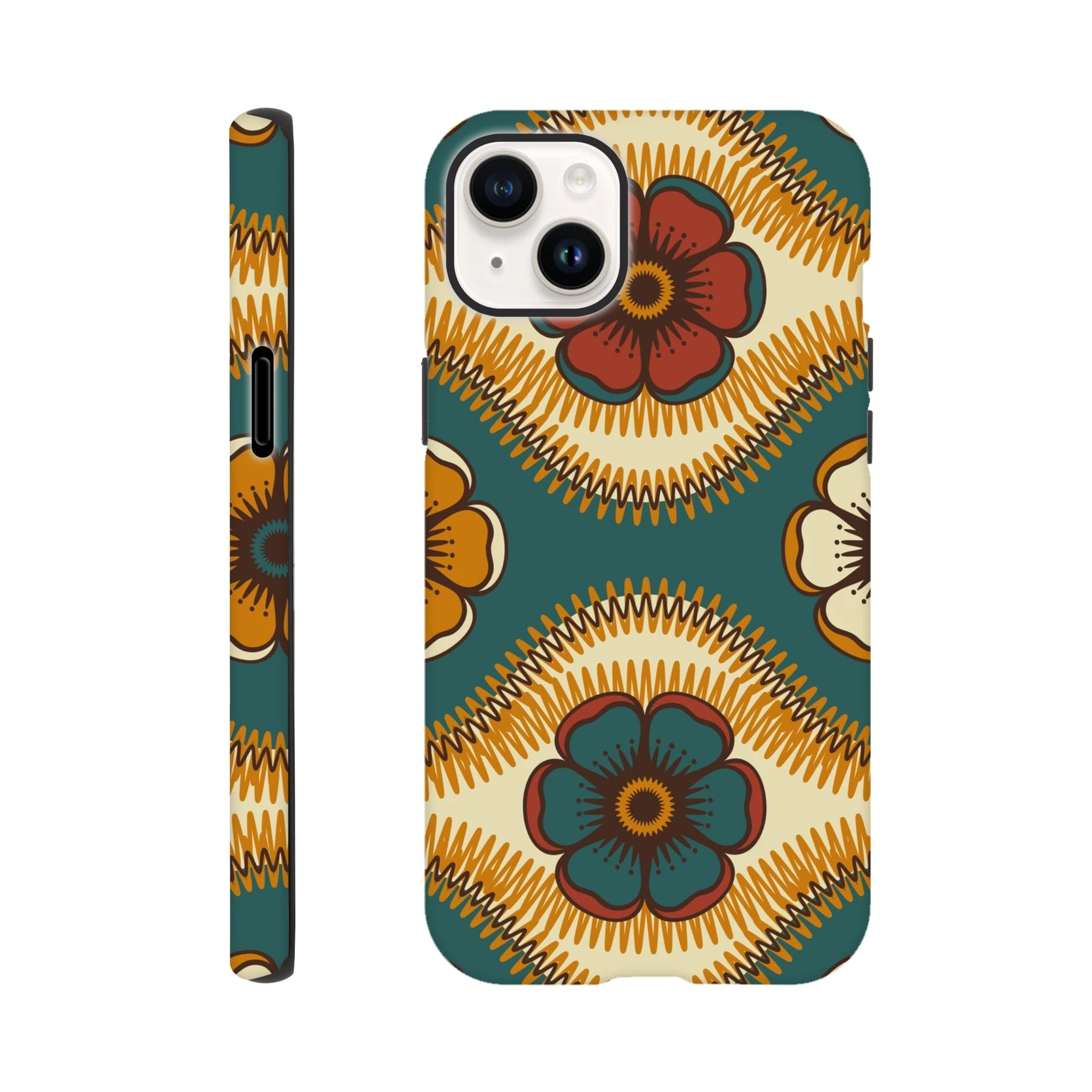 Vintage Floral - Apple iPhone Tough case iPhone 14 Plus iPhone Tough Case Globally Fulfilled Retro