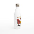 Bacon, You Are Truly Egg-cellent - White 17oz Stainless Steel Water Bottle White Water Bottle Food Globally Fulfilled