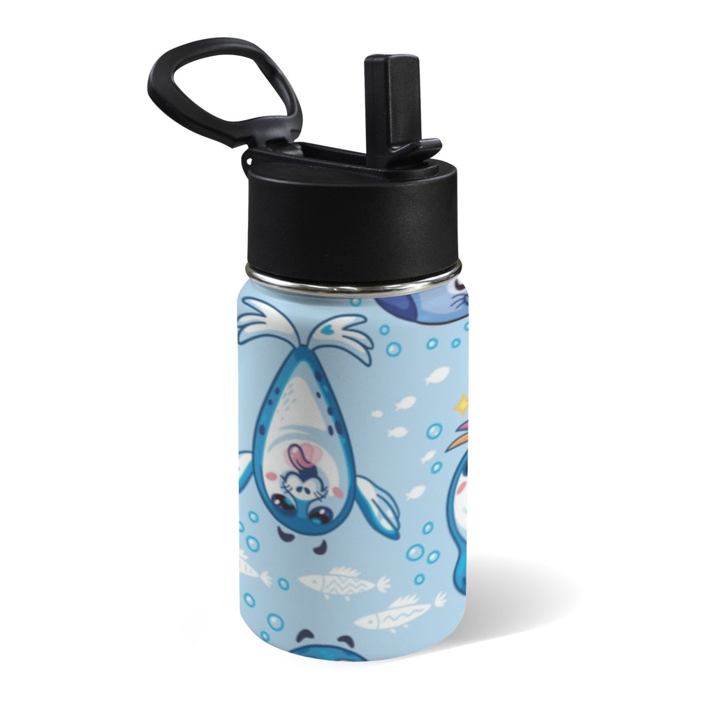 Playful Seals 12oz Kids Water Bottle with Straw Lid