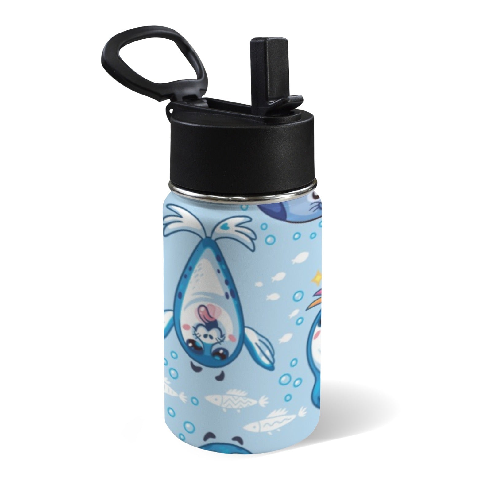 Playful Seals 12oz Kids Water Bottle with Straw Lid