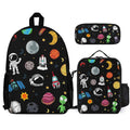 Fun Space Three Piece Backpack Set white One size Three Piece Backpack Set Printed Offshore