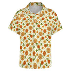 Graphic Floral Women's Short-Sleeve Button Up Shirt