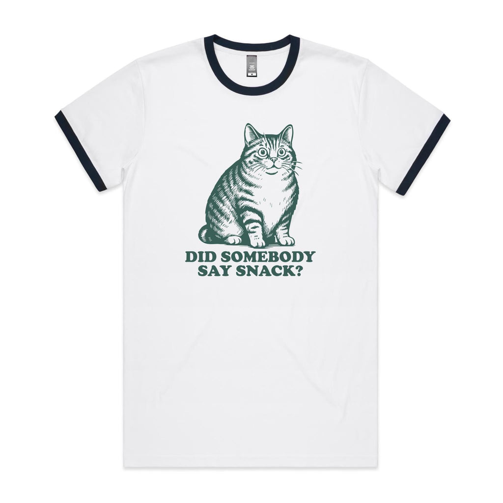 Cat, Did Somebody Say Snack? -  Staple Ringer Tee
