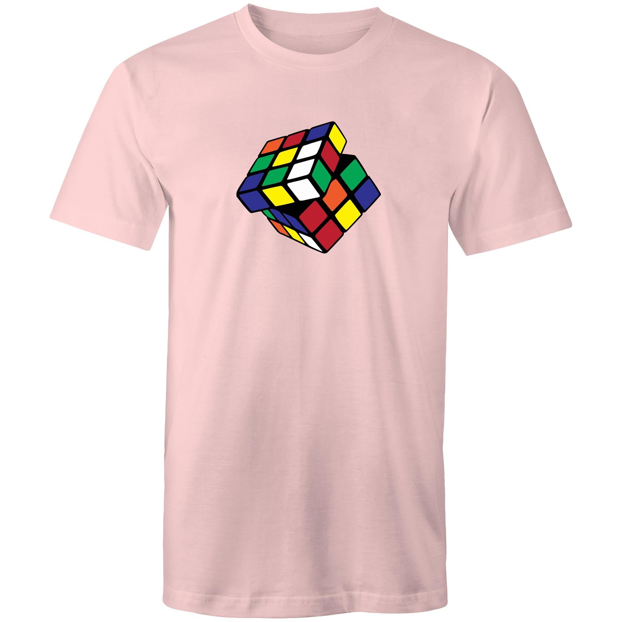 Cube - Mens T-Shirt Pink Mens T-shirt Games Printed In Australia