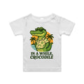 In A While, Crocodile AS Colour Baby T-shirt White Baby T-shirt animal Printed In Australia