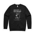 Instant Human, Coffee Machine AS Colour Stencil Crew Sweatshirt Unisex Black Sweatshirt Coffee Printed In Australia