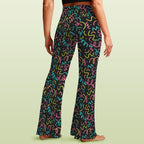 Squiggle Time High Waist Crossover Tummy Control Flare Leggings High Waist Flare Leggings Printed Offshore