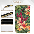Retro Tropical Flowers -  PU Leather Wallet