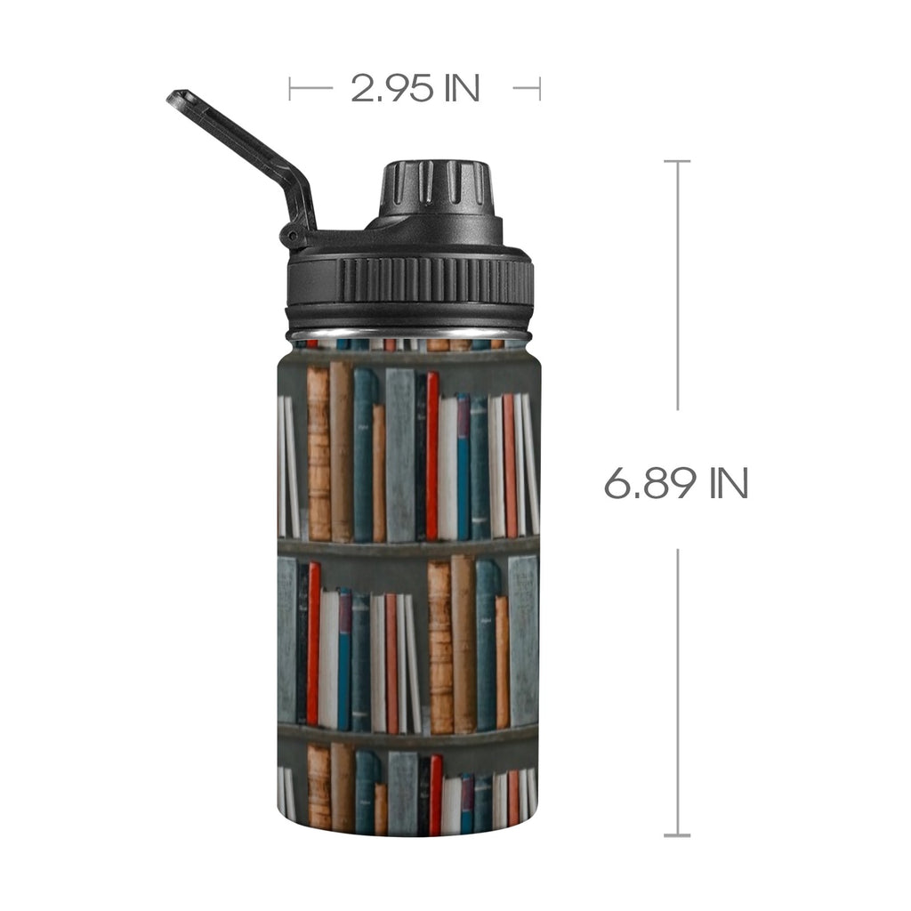 Books Kids Water Bottle with Chug Lid (12 oz) One Size Kids Water Bottle with Chug Lid Printed Offshore Reading
