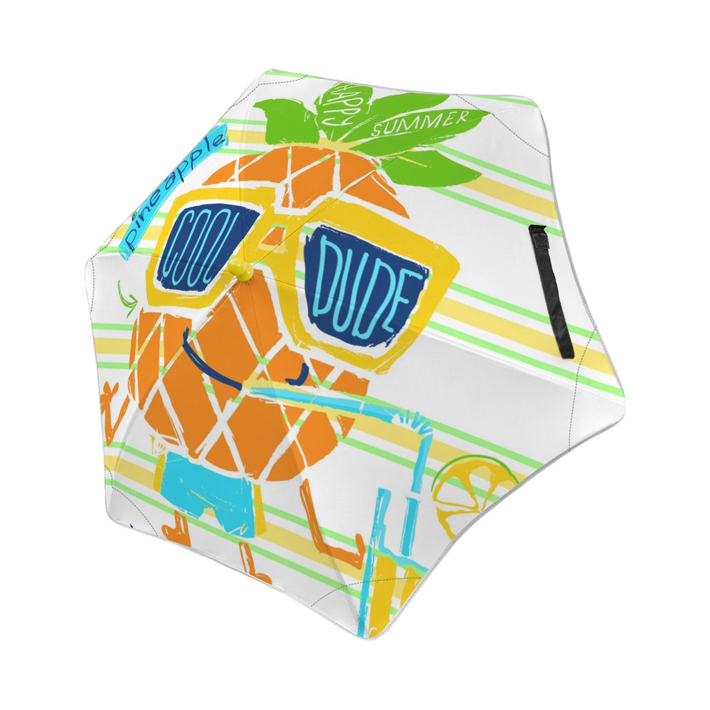 Pineapple Cool Dude Kids Safe Round Corner Umbrella One Size Kids Safe Round Corner Umbrella Printed Offshore