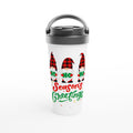 Christmas Gnome, Season's Greetings - White 15oz Stainless Steel Travel Mug Default Title Christmas Travel Mug Christmas Globally Fulfilled