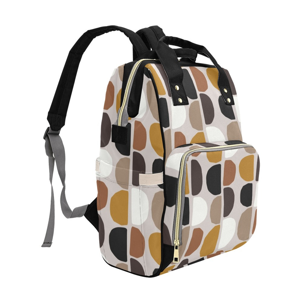 Pebble Brown - Multi-Function Backpack, Nappy / Diaper Bag