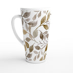 Autumn Leaves - White Latte 17oz Ceramic Mug Default Title Latte Mug Globally Fulfilled Plants
