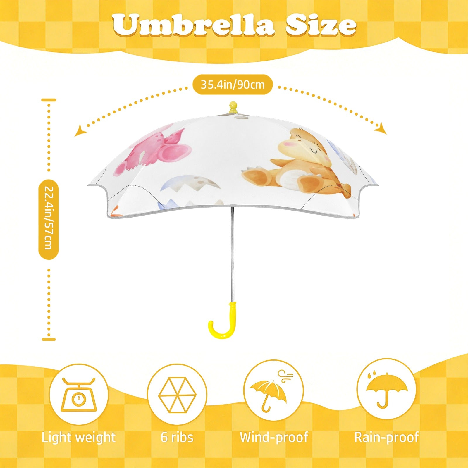 Hatching Dinosaurs Kids Safe Round Corner Umbrella Kids Safe Round Corner Umbrella animal Printed Offshore