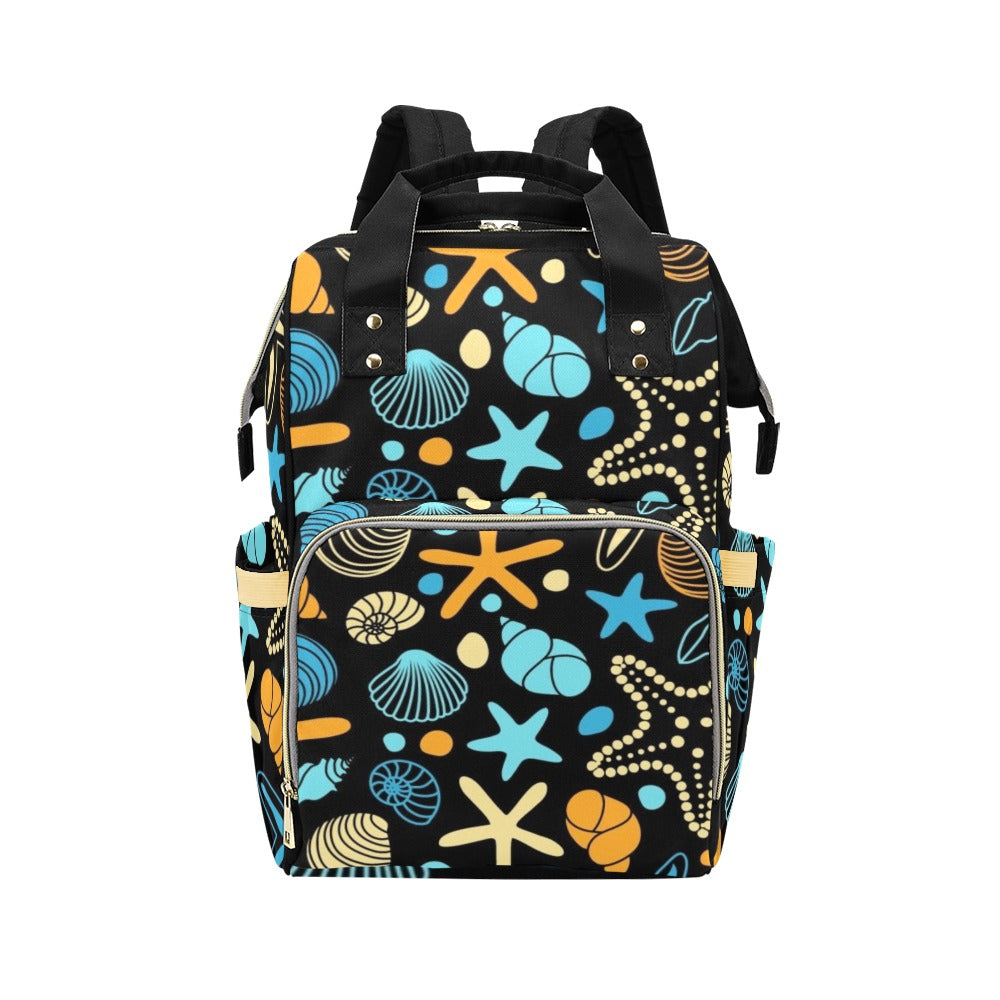 Starfish And Shells - Multi-Function Backpack, Nappy / Diaper Bag