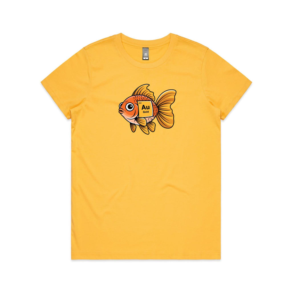 Gold Fish Periodic Table Women's AS Colour T-shirt