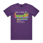 Periodic Table, Can I Lick It Men's AS Colour T-shirt Purple Mens T-shirt Printed In Australia Science