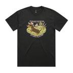 Dachshund, I've Got Friends In Low Places AS Colour Heavy Faded Tee Unisex Faded coal Heavy Faded T-shirt animal Printed In Australia