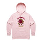 Retro TV, Technical Difficulties - Womens Hoodie Pink Womens Hoodie Printed In Australia Retro Tech