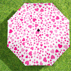 Pink Hearts On White - Umbrella