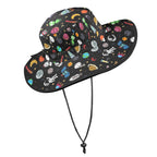 Fun Space Wide Brim Bucket Hat Wide Brim Bucket Hat Printed Offshore Space