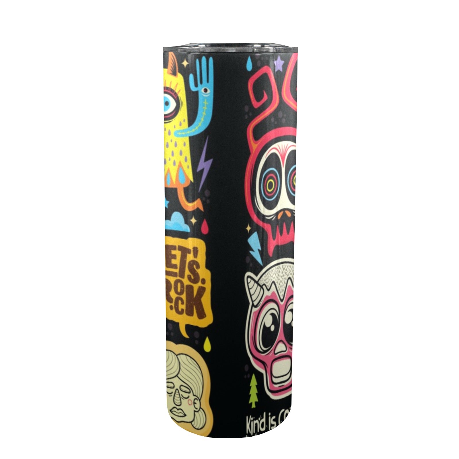 Monster Kids - 20oz Tall Skinny Tumbler with Lid and Straw
