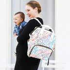 Travel Stamps - Multi-Function Backpack, Nappy / Diaper Bag